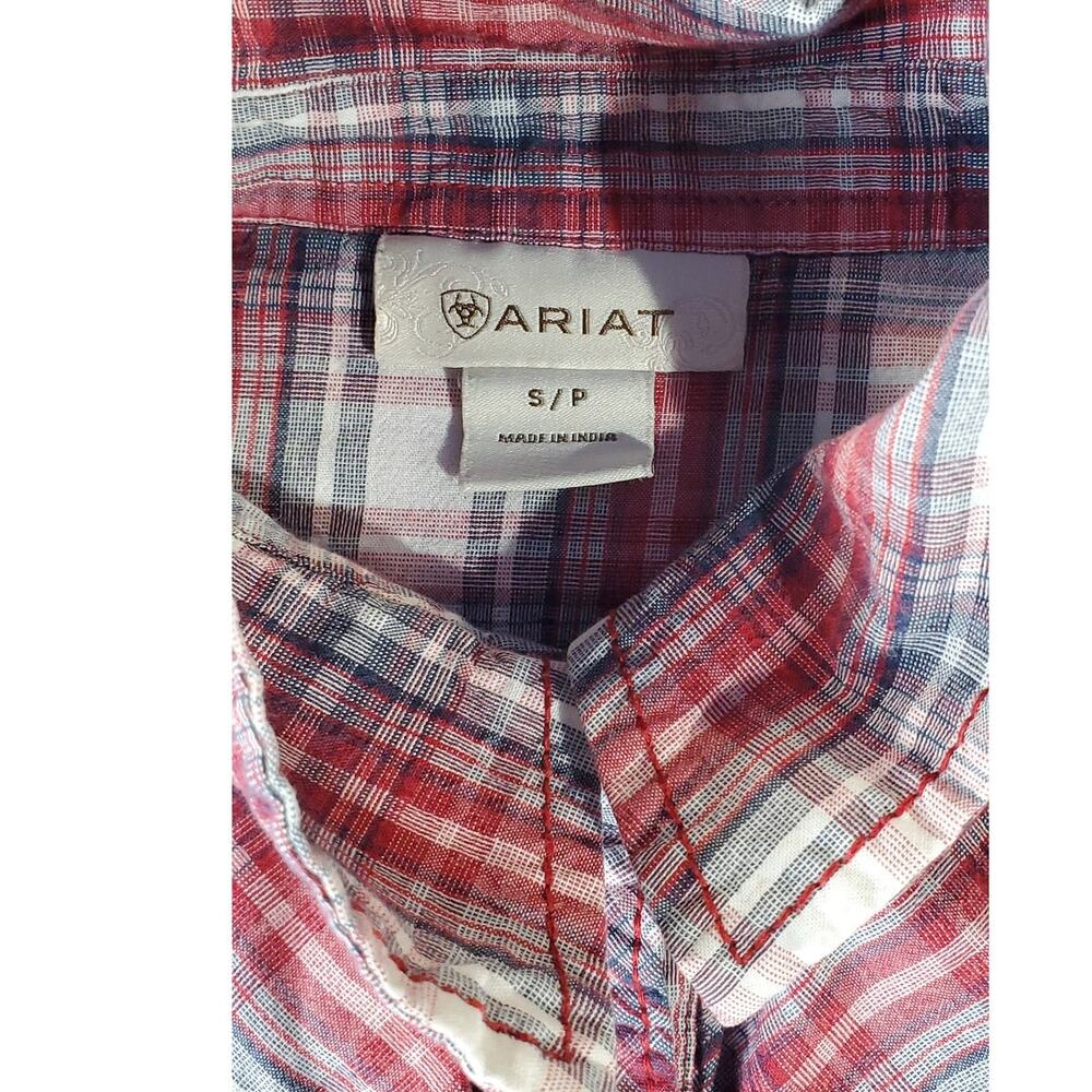 Ariat Women’s Plaid Western Shirt Small Pearl Snap Rodeo Cowgirl festival - Picture 5 of 10